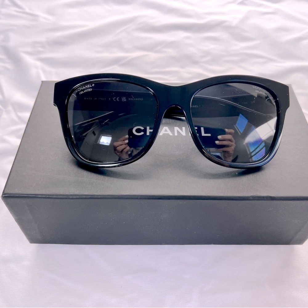 Chanel Square Sunglassess 5380 Black/Silver